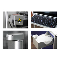 Entièrement automatique petit bureau 10w jpt uv co2 laser marquage fl-50 câble marqueur plaque nominative mopa fibre laser couleur machine de marquage