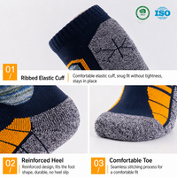 Chaussettes unisexes d'hiver chaudes en coton peigné épaissi, respirantes, en bouclettes, mi-hautes pour la randonnée, l'alpinisme et le ski
