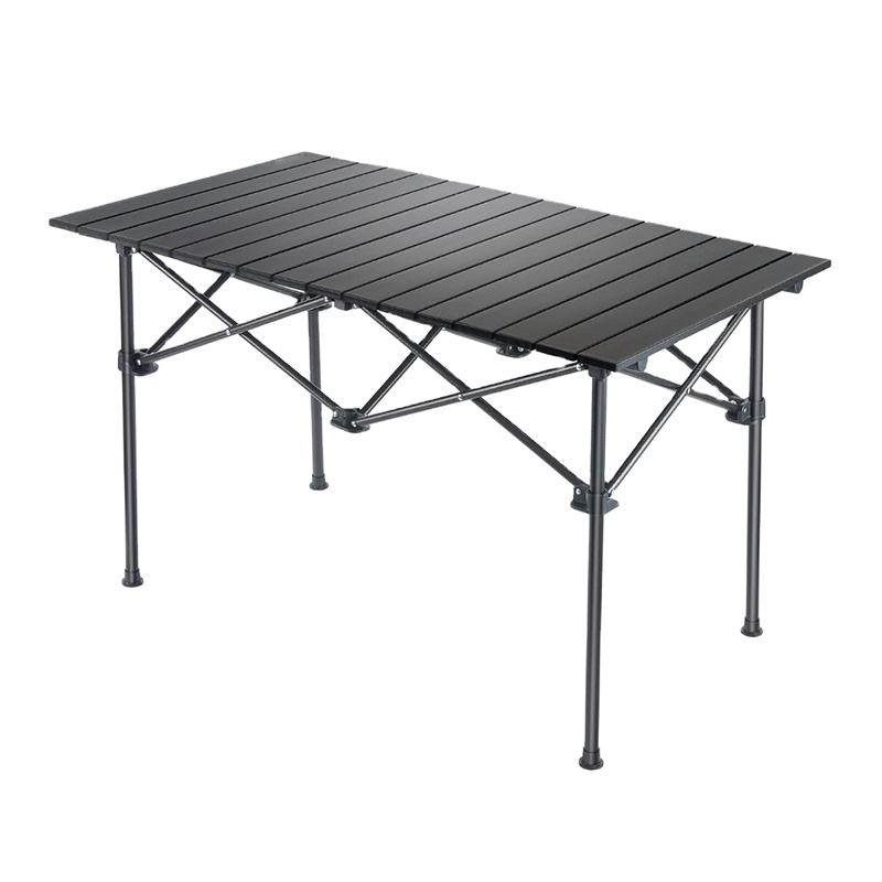 Woqi Modern Aluminum Roll Top Folding Picnic Table Portable Outdoor Furniture For Camping