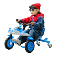 Voiture à pédales pour enfants Jima, modèle avion de simulation, à quatre roues, avec musique, lumières et roues silencieuses, vente en gros