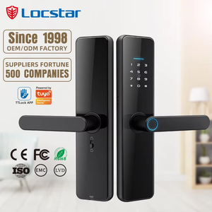 Serrure de porte intelligente électronique à empreinte digitale Tuya TTlock LS-C91 avec poignée numérique et clés Wi-Fi - Product Image 1