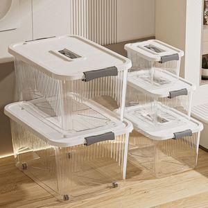 Transparent Storage <b>Box</b> Bedroom <b>Clothes</b>, Quilts, and Miscellaneous Items Storage <b>Box</b>, Premium Plastic Storage Container - Product Image 3