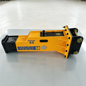 Marteau hydraulique silencieux de type boîte SB45 avec moteur pour excavatrices et chargeuses-pelleteuses de 7 à 15 tonnes, démolition - Product Image 1