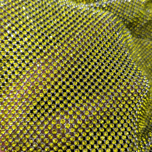 Tela de cristal de malla con diamantes de imitación y Base de Metal de cobre fluorescente ostentoso - Product Image 3