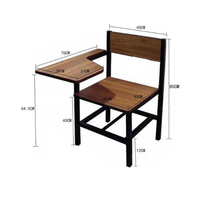 Ensemble de bureau et chaise pliants en bois modernes et durables pour adultes, usage scolaire, respectueux de l'environnement