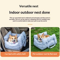 Lit pour chien et chat à installer dans la voiture, siège passager pour animaux de compagnie, taille petite/moyenne, amovible, lavable, portable, toutes saisons