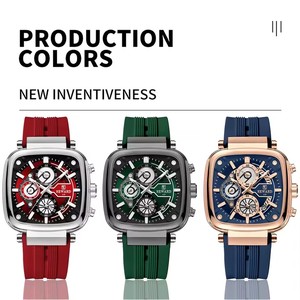 REWARD RD831509M Montres pour hommes Quartz Analogique Étanche Lumineux Date <span class=keywords><strong>Montre</strong></span>-bracelet Bracelet en silicone <span class=keywords><strong>Montre</strong></span> décontractée de luxe pour hommes - Product Image 6