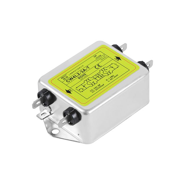 Smun Insert Connection Single-Phase AC 250V Purification Anti-interference EMI Filter 50/60Hz CW4L2-3A/6A/10A/20A-T Silver Power