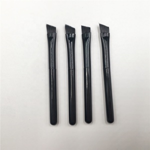 Mini Wenkbrauw Make-Up Borstel Kleine Zwarte Korte Handgreep Schuine Wenkbrauwborstels Draagbare Reizende Make-Up Tool - Product Image 4