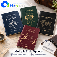 Passeport personnalisé en PU pour voyage, OEM ODM, reliure cousue, vierge, en PU et papier, pour cartes de crédit