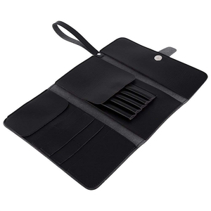 hermosa de almacenamiento portátil de viaje de peluquería corte de pelo de la pu de cuero herramienta accesorios salón de peluq - Product Image 2