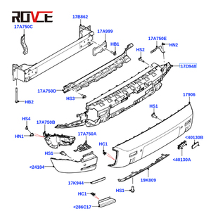 ROVCE coche parachoques trasero esqueleto accesorios de coche Auto Protector para <span class=keywords><strong>Land</strong></span> <span class=keywords><strong>Rover</strong></span> L663 Defender 2020 OEM LR129731 - Product Image 2