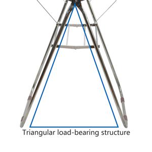 <span class=keywords><strong>Étagère</strong></span> pliable professionnelle personnalisée porte-vêtements au sol en acier inoxydable intérieur et extérieur étendoir à vêtements - Product Image 4