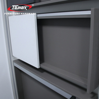 Ensemble de roulettes de porte coulissante dissimulées Temax TM033, quincaillerie pour meubles, pour portes de placard silencieuses