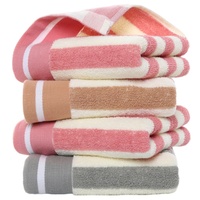 Colour Bars Satin File Thicken Cotton Towels Absorb Water Home Bathroom Towels Wholesale