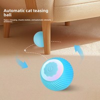 Balle roulante intelligente à gravité pour chat, jouet électrique anti-stress avec évitement automatique des obstacles, modèle T250 en gel de silicone – Auto-entretenement contre l'ennui