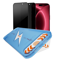 Protection d'écran en verre trempé pour iPhone 12 13 14 15 16 17 18 Pro Max, anti-espionnage à 360 degrés, installation facile