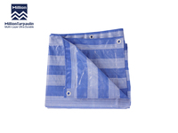 Bâche en PE légère et imperméable MILLION 80 g/m² à rayures bleues, protection UV, revêtement PE, couverture en plastique