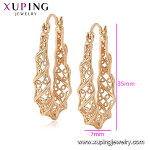 Pendientes de Mujer Xuping 99524, Diseño Hueco con Elementos de Fantasía, Chapados en Oro de 18k - Product Image 4
