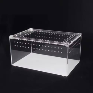 Caja de Incubación para Reptiles, Caja de Alimentación para Mascotas, Caja de Hábitat de Acrílico <span class=keywords><strong>Grande</strong></span> para Tarántulas, Caja de Alimentación para Reptiles y Animales Pequeños - Product Image 3