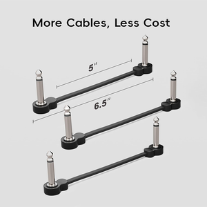 1/4 pollici TS Jack corto cavo Patch chitarra elettrica 90 gradi angolo PVC giacca per microfono altoparlante MP3 Audio Video accessorio - Product Image 4