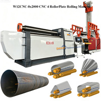 Machine à cintrer les plaques à quatre rouleaux W12CNC 6x5000, épaisseur 6 mm, 5000 mm, acier au carbone et inoxydable