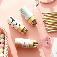 Bview Art Nouveau style, ensemble de crayons miniatures pour enfants, 12 couleurs, crayons animaux pour enfants, cadeaux pour enfants