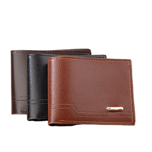 กระเป๋าสตางค์ธุรกิจย้อนยุคความจุขนาดใหญ่สำหรับผู้ชายกระเป๋าสตางค์หลายช่องเปิดปิดความยาวสั้นกระเป๋าใส่บัตรคลิปหนีบเงินจากโรงงานขายส่ง - Product Image 1