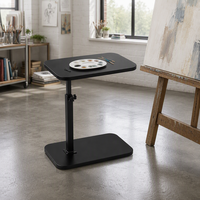 Table de chevet minimaliste moderne, mobile, réglable en hauteur, en forme de C, avec roulettes, pour salon, canapé
