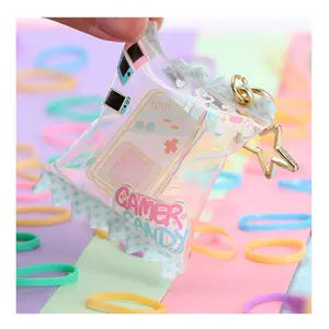 Custom Inflatable Candy Charm Acrylic Plastic Candy Shaker Keychain With Anime Acrylic Shakers