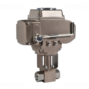 Vanne à bille motorisée COVNA DN10 3/8 pouce 2 voies 24V CC 5000 PSI haute pression en acier inoxydable 316 - Product Image 2