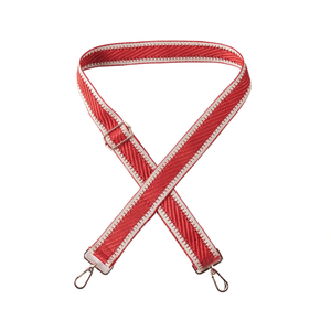 Correa de cincha de 4 cm color granate para bolso con hebilla metálica y ganchos - Product Image 1