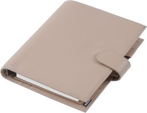 Galet-Taupe 30mm Anneau En Cuir Véritable Classeur Organisateur A5 Luxe Anneaux Planificateur - Product Image 1