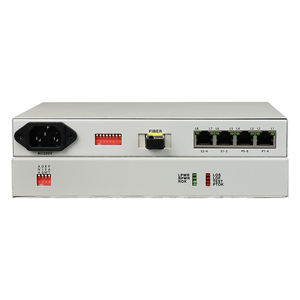 4 Analoge Voice Fxs/Fxo Naar Glasvezel Converter Met Seriële Poort <span class=keywords><strong>Rs232</strong></span> <span class=keywords><strong>Multiplexer</strong></span> - Product Image 1
