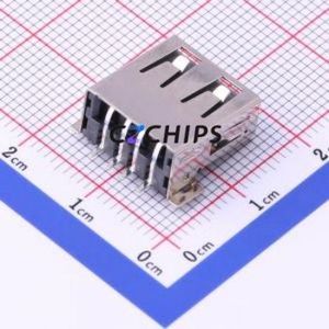 904-142A2021S10100 USB Connector SMD Connector ( Connector Type: Type-A )( Protocol Standard: USB 2.0 )( Gender: Female ) - Product Image 2