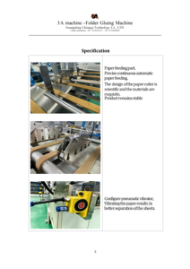 Plegadora y Encoladora de Cajas Pre-Plegadas 3A-800YZ, Máquina Automática para Plegado y Encolado de Cajas de Cartón Corrugado para Producción de Empaques - Product Image 6