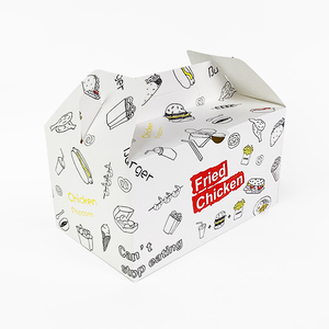 Paquete de Comida Rápida Desechable Personalizado, Caja para <span class=keywords><strong>Hamburguesas</strong></span>, Papel Antigrasa, Empaque para Pollo Frito - Product Image 4