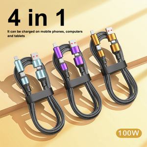 Cable de Carga Rápida PD 4 en 1 de 100W, 1.2m, Cable de Carga Universal para Teléfonos, Cables de Alimentación - Product Image 2