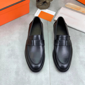 Men Leather Loafers <b>Slip</b> On Business Casual Dress Shoes Breathable Non <b>Slip</b> Sole Formal Office Daily Wear Footwear - Product Image 1