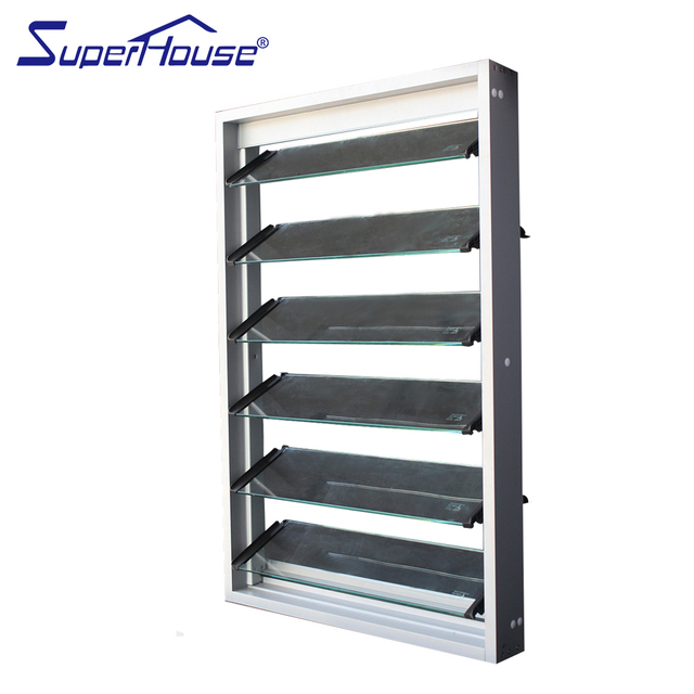 Hurricane Proof Impact Resistance NOA NFRC AS2047 Standard Adjustable Obscure Glass Louvre windows