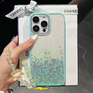 เคสโทรศัพท์มีสายคล้องมือมีกากเพชร, เคสโทรศัพท์สำหรับ iphones 15 <span class=keywords><strong>Pro</strong></span> Max 17 <span class=keywords><strong>PRO</strong></span> MAX 16 14 13 11 - Product Image 4