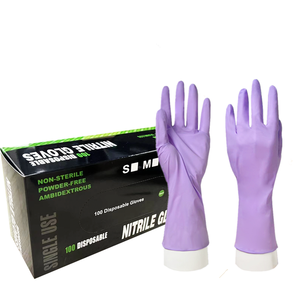2024 superventas cocina tatuaje pelo <span class=keywords><strong>uñas</strong></span> salón de belleza 12 pulgadas Negro Azul blanco rosa púrpura verde guantes de nitrilo desechables - Product Image 5