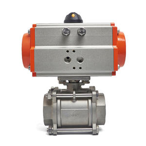 Válvula de Bola Neumática de Acero Inoxidable Dongqi Q611F-16P de Tres Piezas con Rosca Interna a Prueba de Explosiones con Interruptor Neumático - Product Image 1