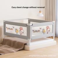 Barandilla de Seguridad para Cama de Bebé Summer Infants, Barandilla Anticaídas de Material de Cachemira, 180 cm de Longitud Ajustable, Ajuste Universal, Tres Modelos 497