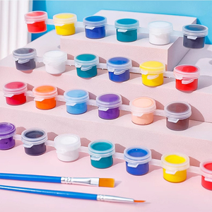 Factory Best Sale Good Quality 6 12 18 24 Colors For Kids Students <strong>Painting</strong> <strong>Acrylic</strong> Paint Pot Stripe 3ml