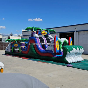 Nuevo diseño de equipos de juguetes, castillo inflable tropical, carrera de obstáculos inflable comercial a la venta - Product Image 3
