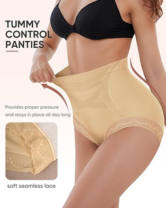Mutandine da Donna Sexy in Pizzo a Vita Alta con Controllo Pancia, Effetto Snellente e Sollevamento Glutei, Comode e Senza Cuciture - Product Image 5