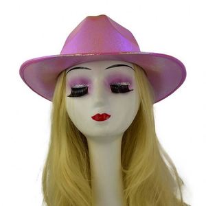 หมวกคาวบอยแฟชั่นใหม่หลากสี ขายส่งจำนวนมาก หมวกปาร์ตี้สีสันสดใส หมวกเลเซอร์โฮโลแกรมสไตล์เท็กซัสสำหรับผู้ชาย - Product Image 2