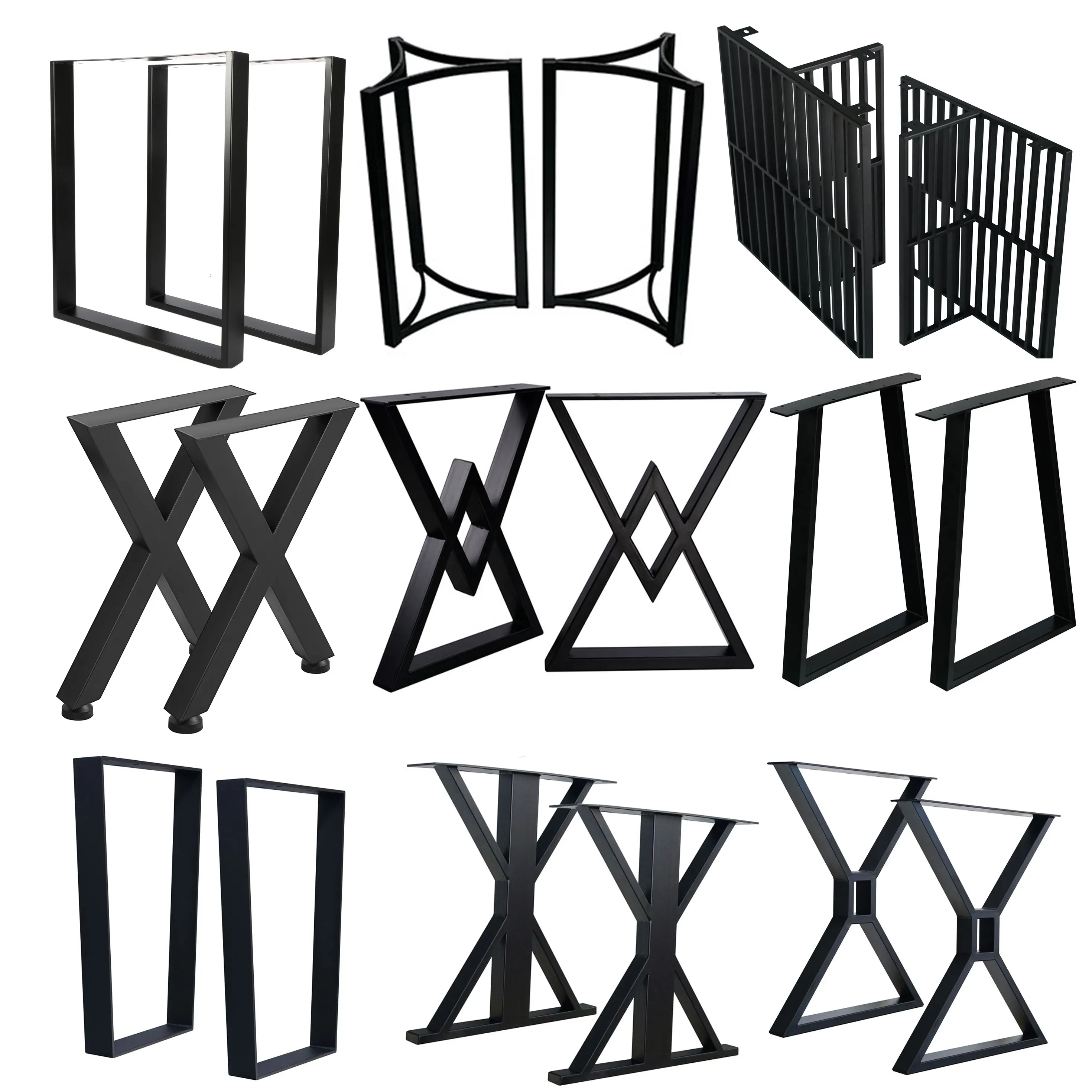 Основание для стола промышленная сверхпрочная X-образная боковая чугунная стальная мебель основание кованая металлическая скамейка ножки журнального столика