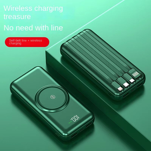 Grande capacità 20000 mA ricarica Wireless portabile cavo <span class=keywords><strong>di</strong></span> ricarica incorporato Power Bank Self-Belt Power per la condivisione <span class=keywords><strong>di</strong></span> telefoni cellulari - Product Image 5